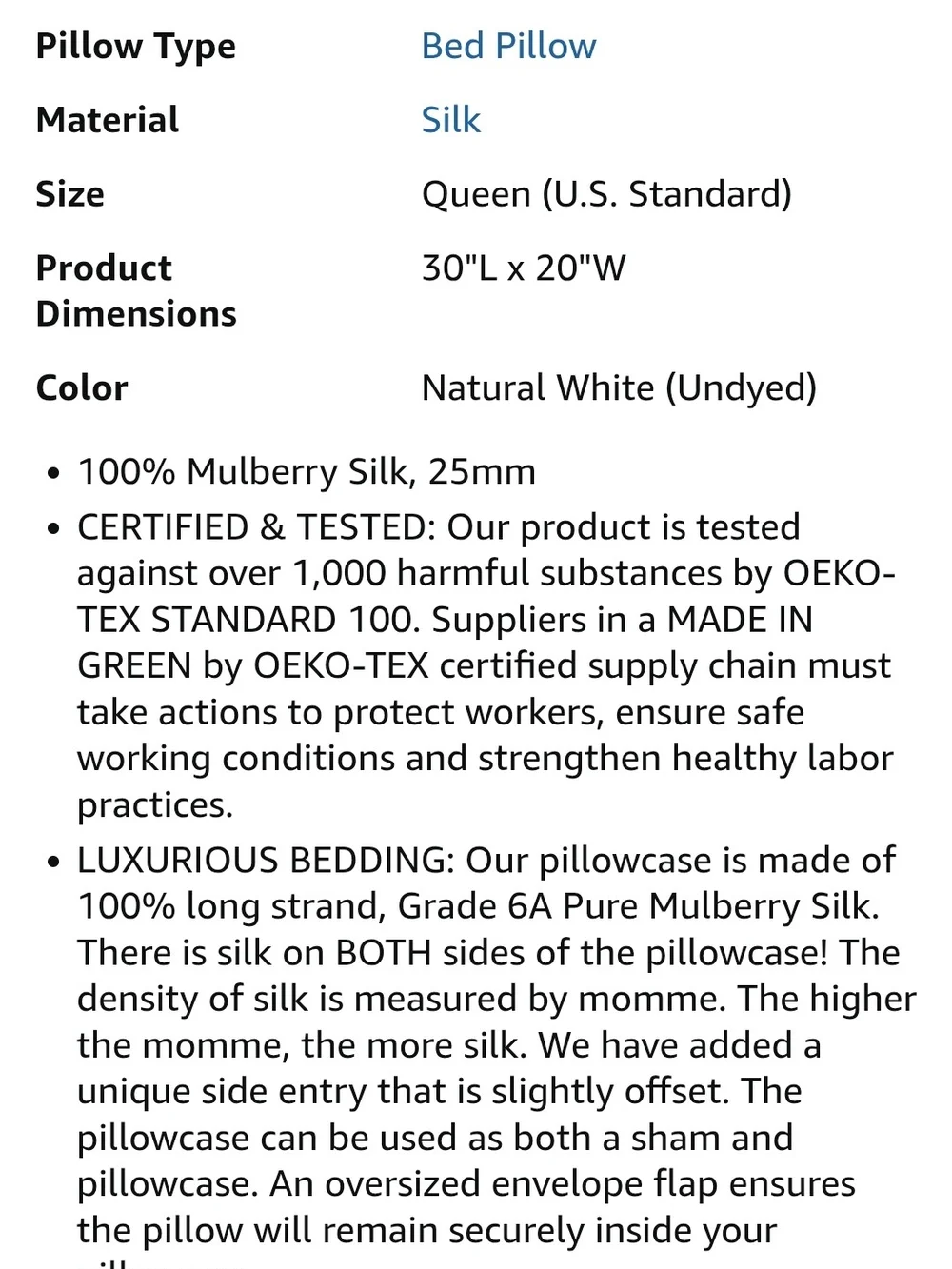 Fishers Finery mulberry silk